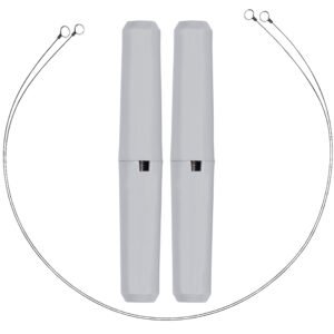 Stainless Steel Cheese Cutting Replacement Wires For Soft and Hard Cheese - Easy to Use and Clean-2 Wires 90 CM + 1 Pair of Handle